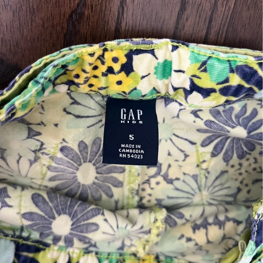 GAP Kids Floral Mini Skirt - Green, Yellow, Blue - Size 5